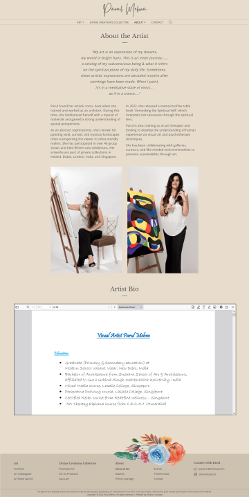 About & Bio - Parul Mehra