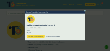 Add to Cart Confirmation - Teacher360 Learning Spaces
