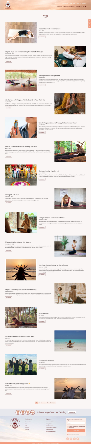 Blog - Yin Yoga Therapy Training