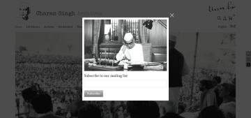 Newsletter Popup - Charan Singh Archives 