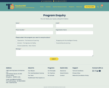 Program Enquiry - Teacher360 Learning Spaces