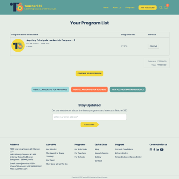 Your Program List -  Teacher360 Learning Spaces
