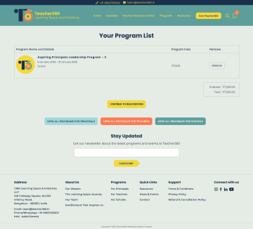 Your Program List -  Teacher360 Learning Spaces
